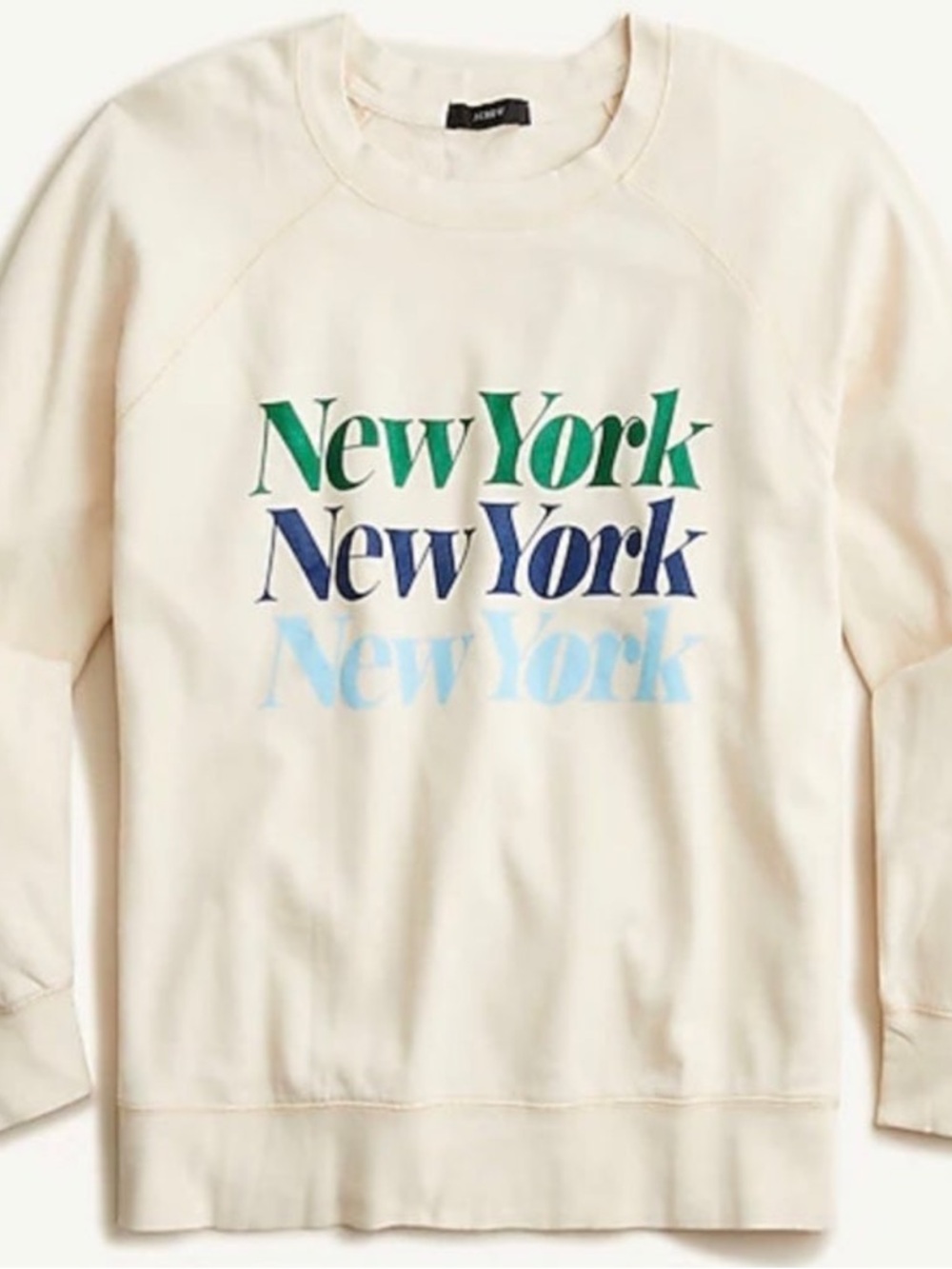JCREW 'New York' Graphic Crewneck Sweater